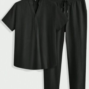 Summer Mens Woven Tracksuit Set