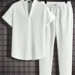 Summer Mens Woven Tracksuit Set