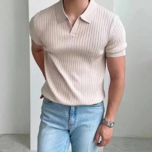 OLD MONEY POLO T-SHIRT (CREAM)