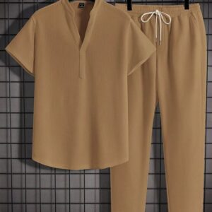 Summer Mens Woven Tracksuit Set