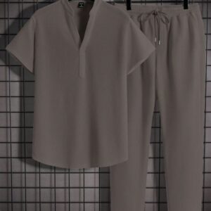Summer Mens Woven Tracksuit Set