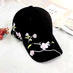 LADIES FLOWER’S CAP-BLACK